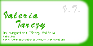 valeria tarczy business card